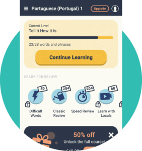 Gamification in UI Design: Image of Memrise's progress meter